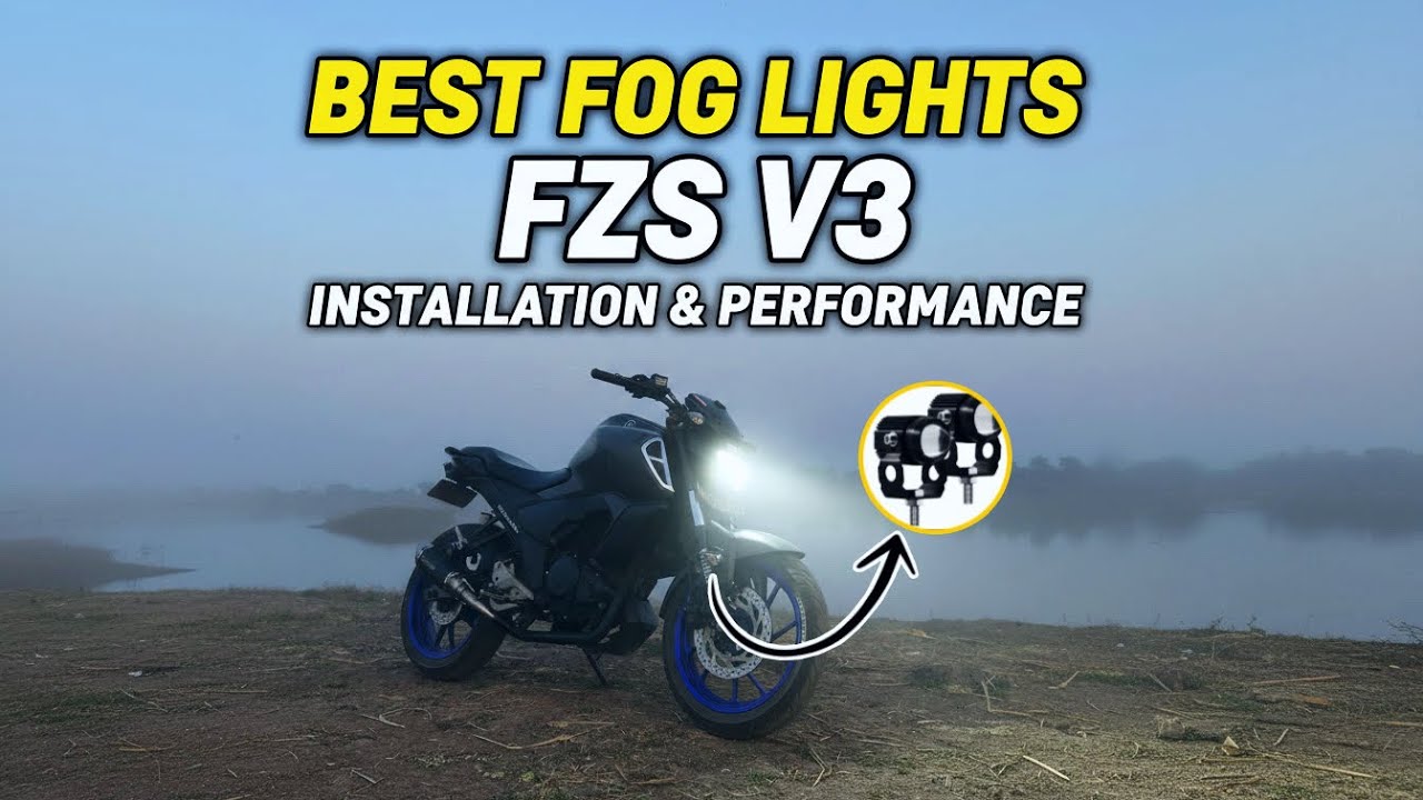 Best fog lights for Fzs v3 || Installation and performance 😱|| Best Modification for your bike. 