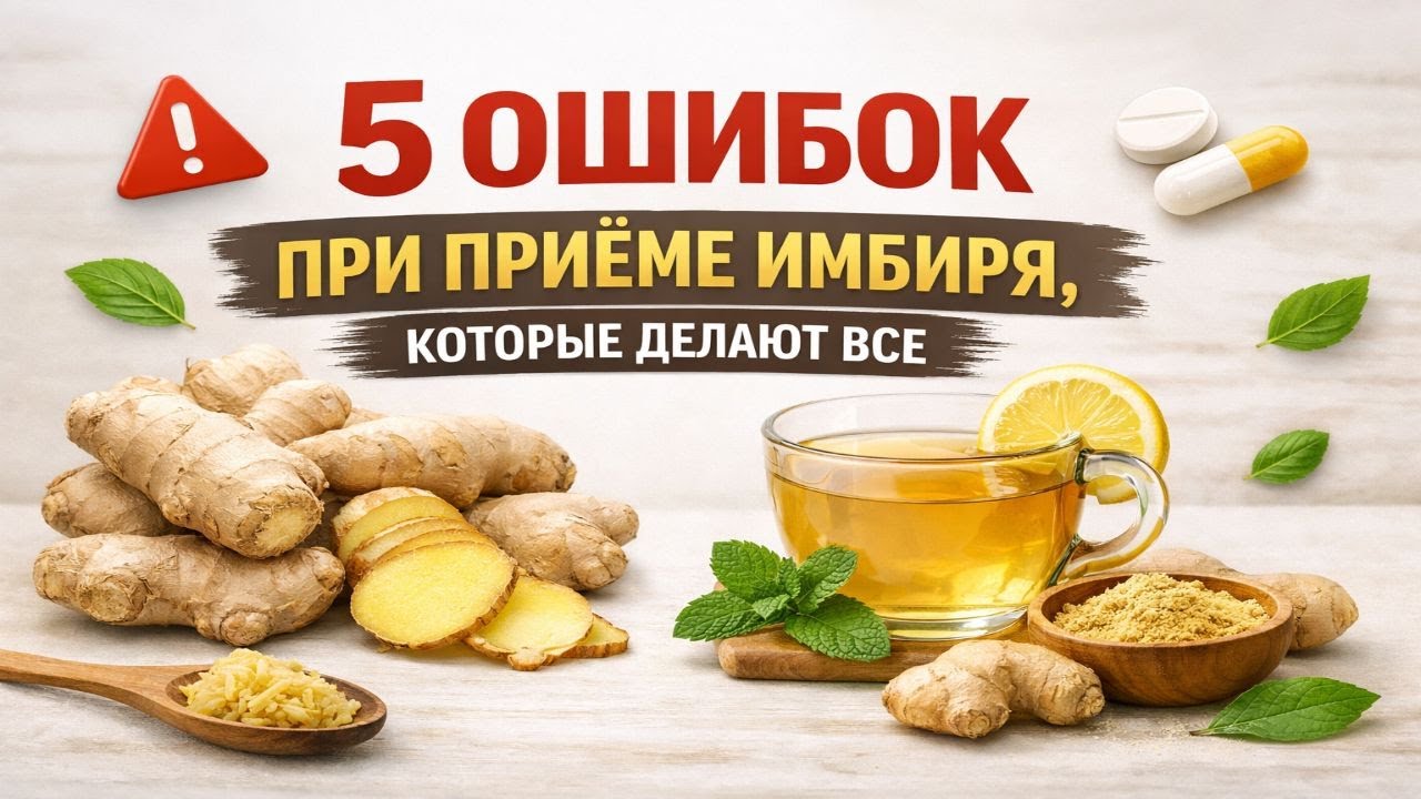 Эти 5 ошибок совершают ВСЕ! Как правильно принимать имбирь?