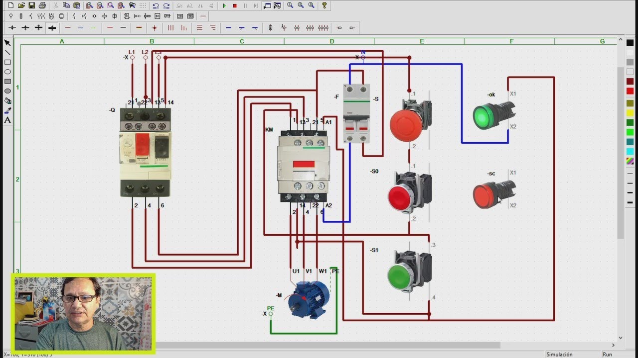 partida com disjuntor motor comandos eletricos #eletrica #eletricista #comandos #industrial #volt