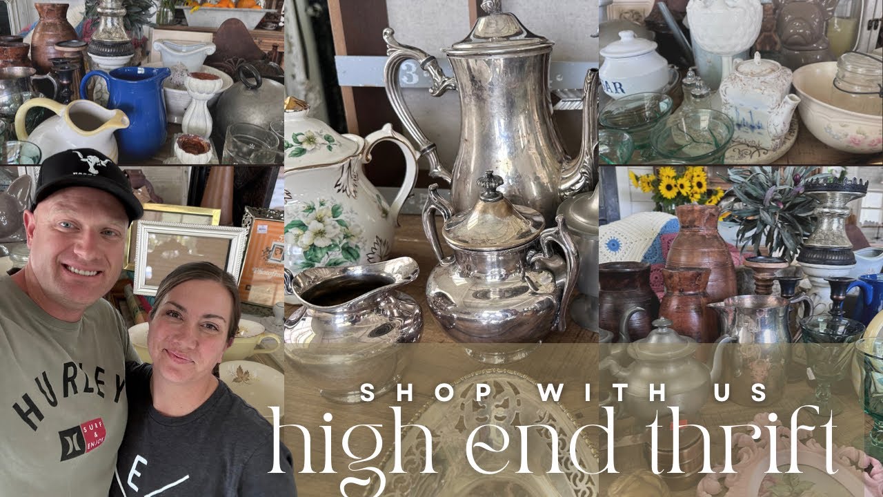 High End Thrift Haul for Reselling & lots of furniture - Home Decor in a Budget - Thrift with us