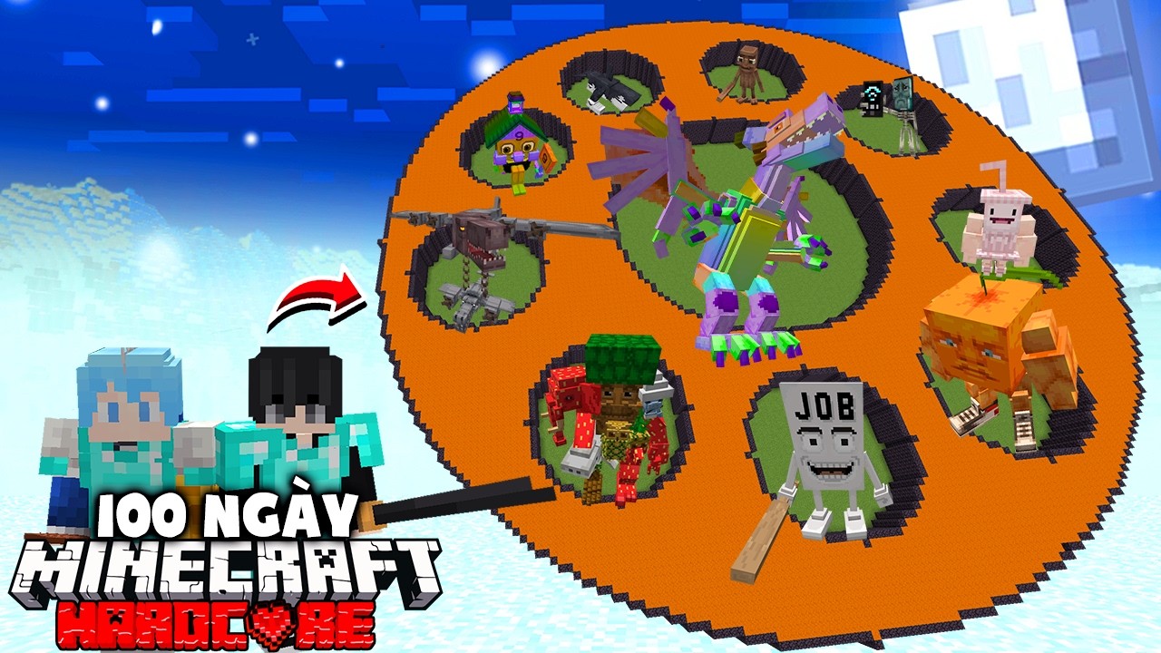 M&igrave;nh Sinh Tồn 100 Ng&agrave;y Trong Minecraft Si&ecirc;u Kh&oacute; V&agrave; Bắt Nhốt Tất Cả C&aacute;c Brainrot Si&ecirc;u Hiếm !!?