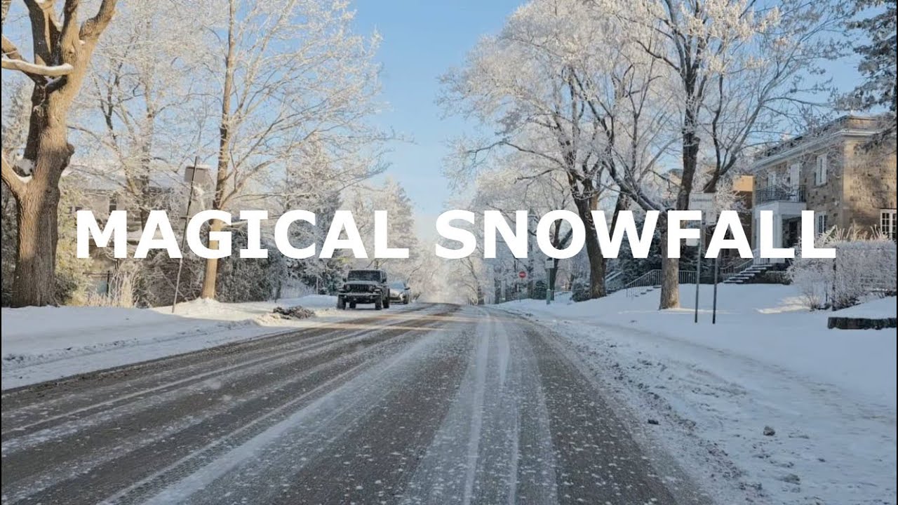 Magical Snowfall Drive in Outremont, Montreal ❄️ | Relaxing Winter Ambience