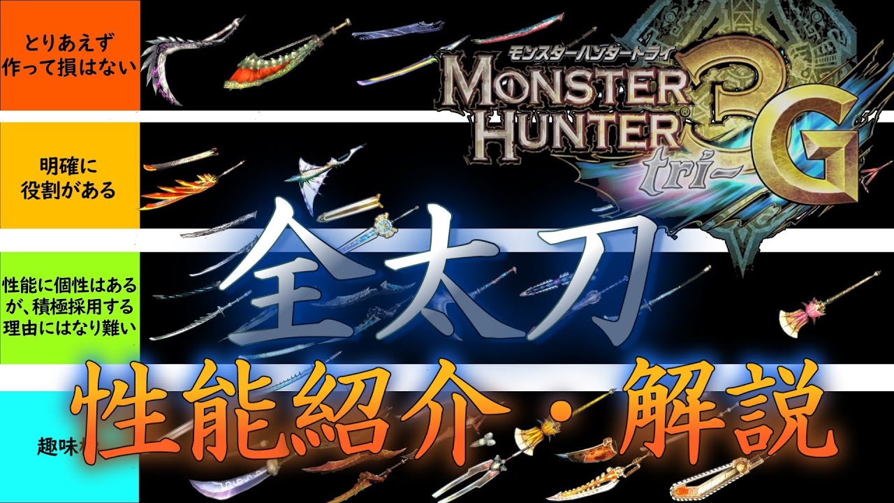 [MH3G]これから太刀に触れる方のための全太刀解説[ゆっくり実況]
