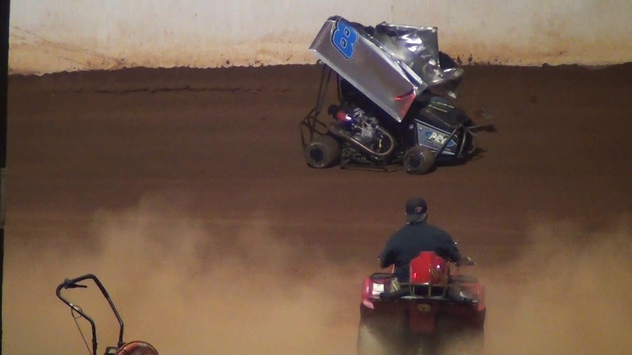 Outlaw Kart flip at Millbridge Speedway