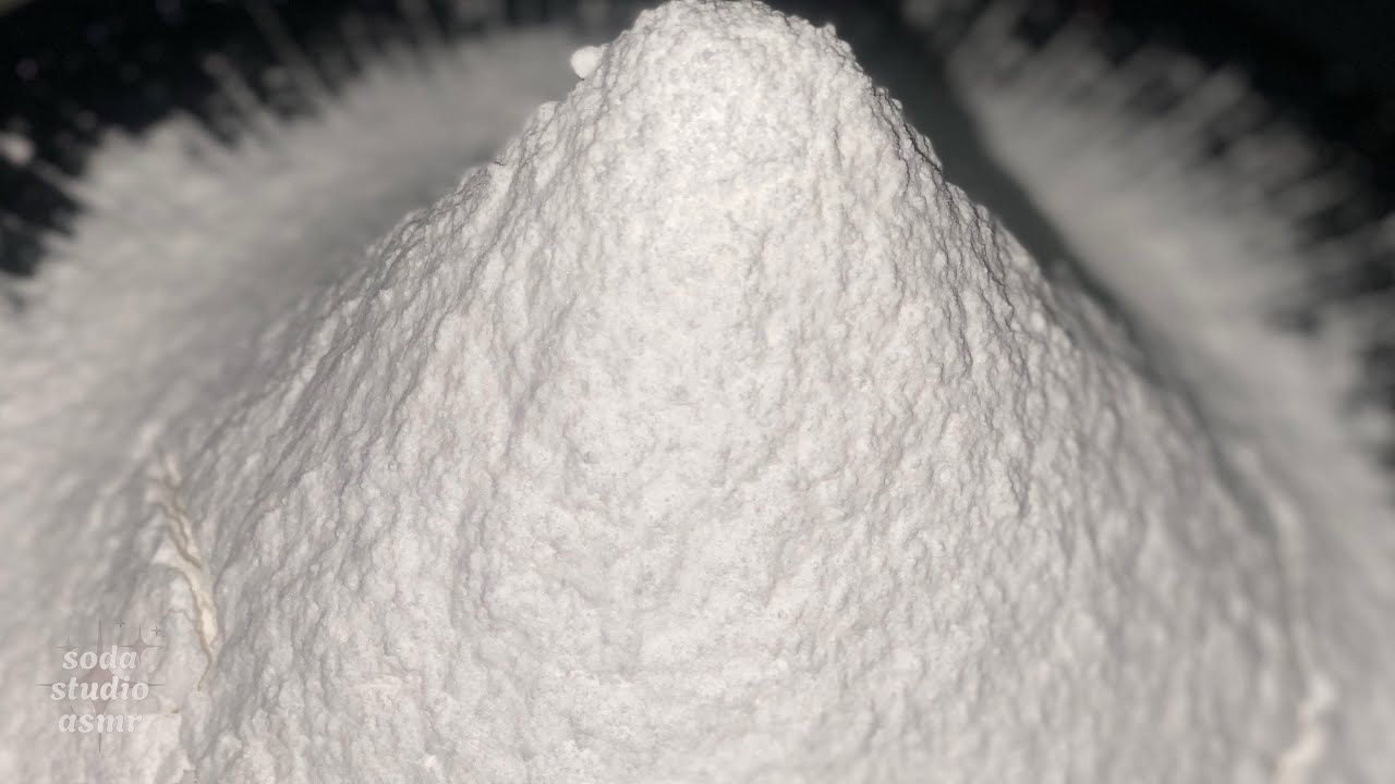 snowy white baking soda mountain 🤍🏔️#bakingsodaasmr