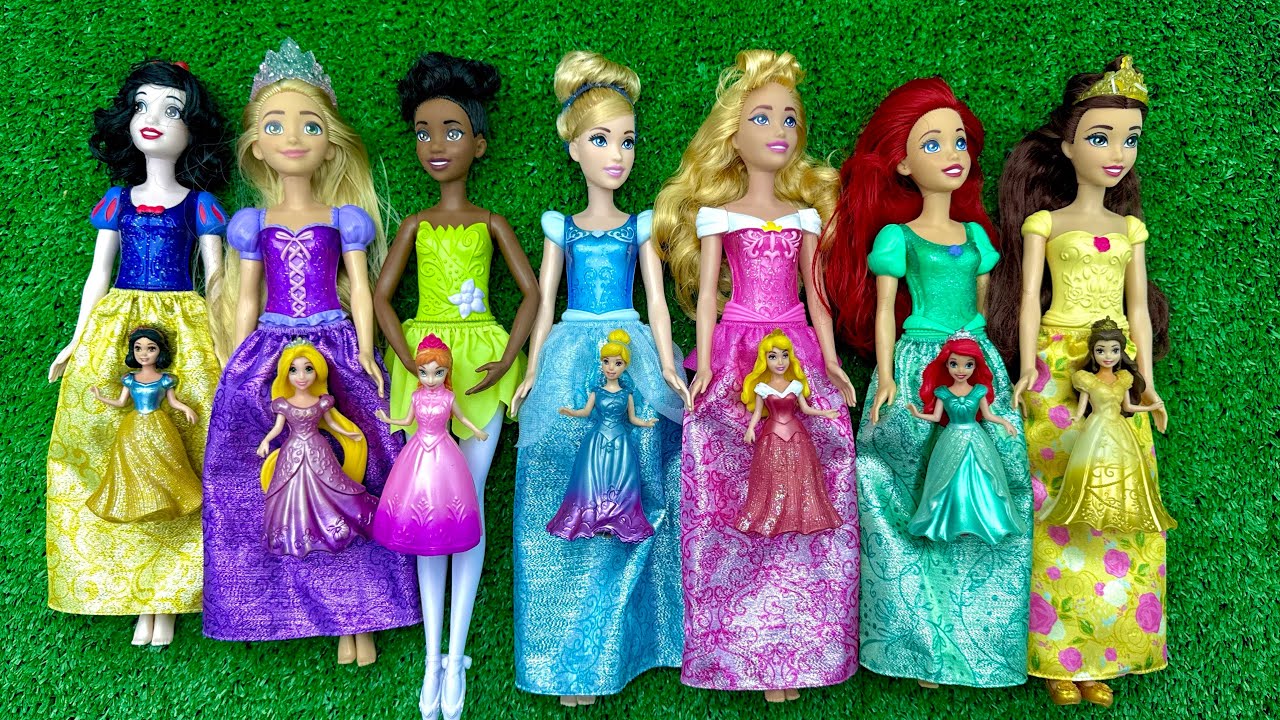 Disney Princess Doll Makeover ~ DIY Miniature Ideas for Barbie - Wig, Dress, Faceup, andMore! DIY