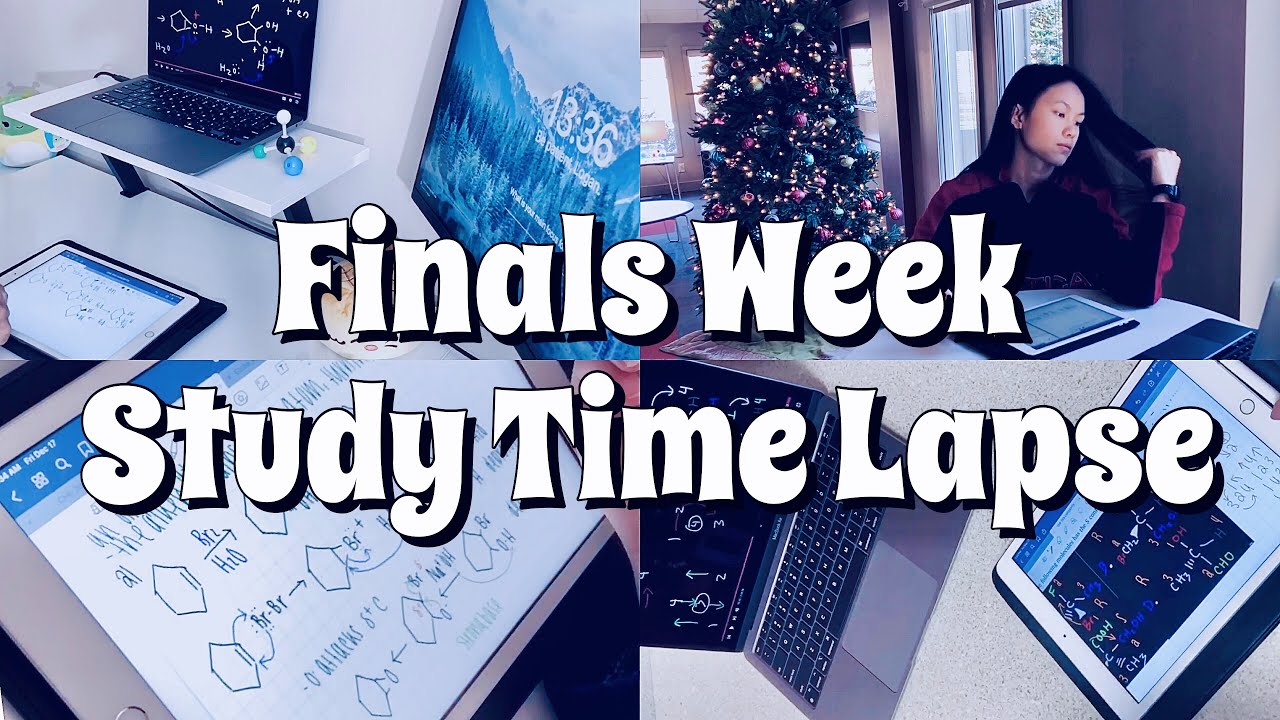 STUDY TIME LAPSE COMPILATION: College Finals Week as a Biochemistry major!
