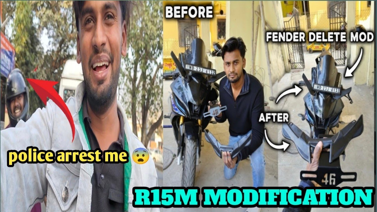 Yamaha R15M modification | police তুলে নিয়ে গেলো থানায় 😨| @Rohit_GD_Rider 
