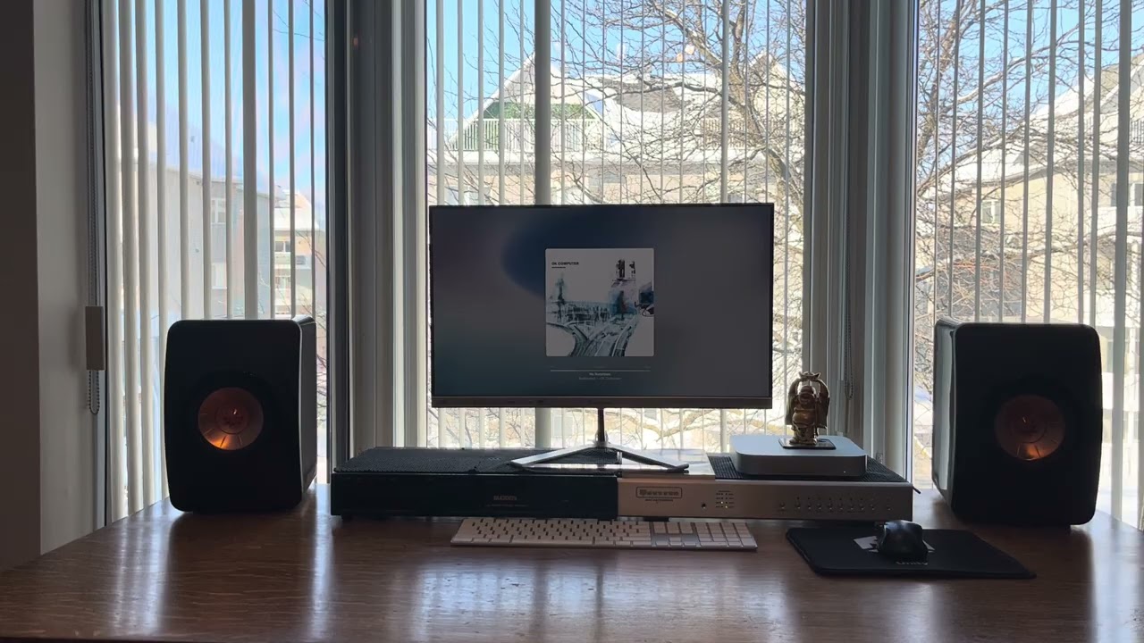 Kef LS50 Speakers playing No Surprises by Dave Brubeck