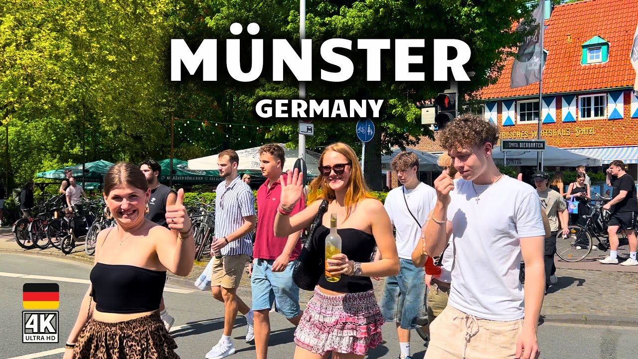 Münster, Germany | Youth Vibes & Lively Streets in a Stunning 4K Walking Tour