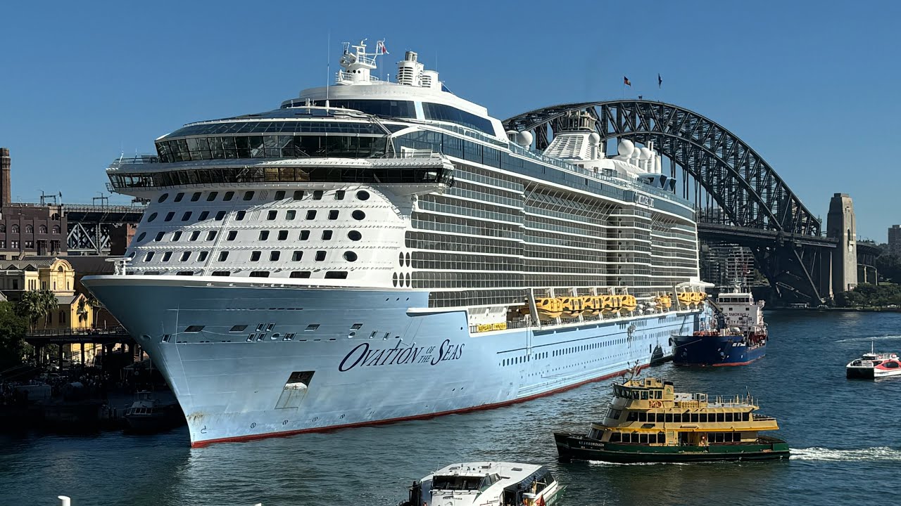 Ovation of the Seas leaving Sydney - January 2024
