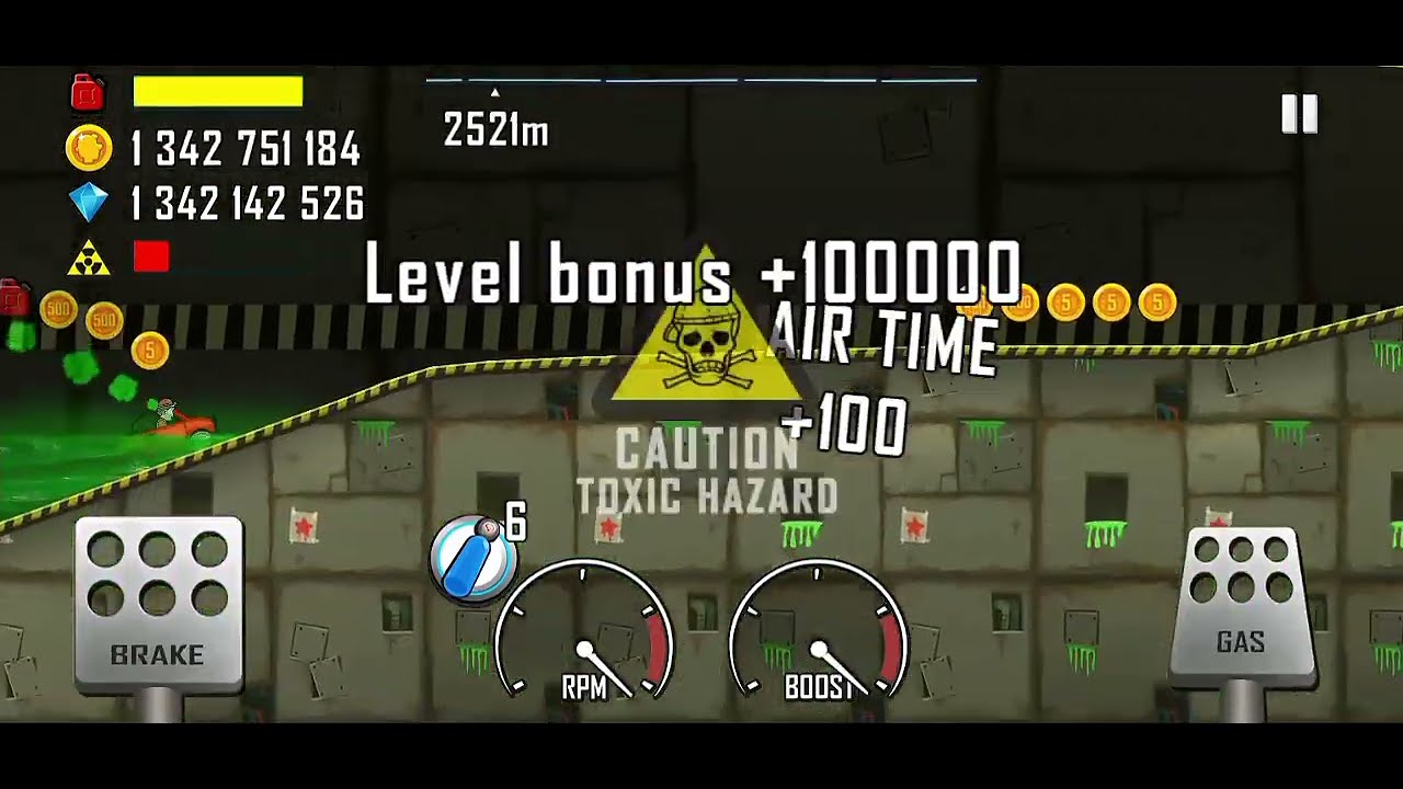 Driving Hill Climber in Nuclear Plant stage Hill Climb Racing #hillclimbracing 
