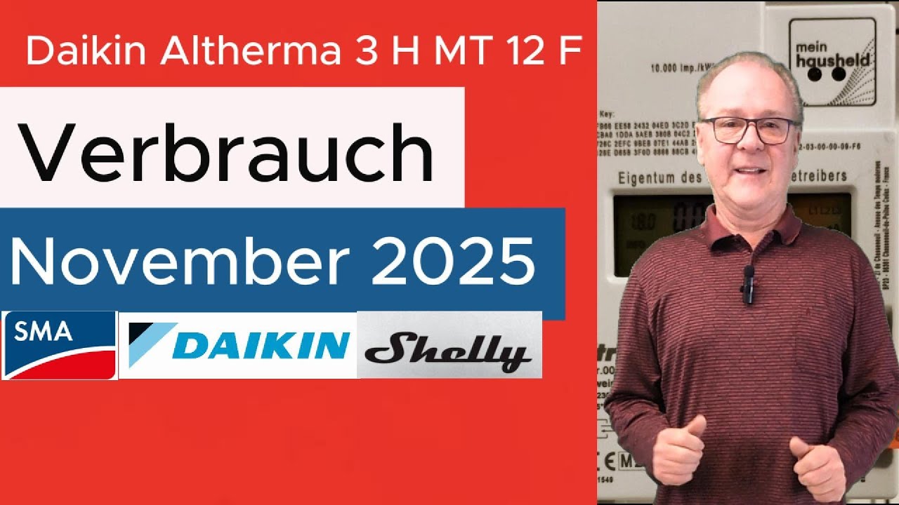 W&auml;rmepumpe Verbrauch und Kosten November 2025