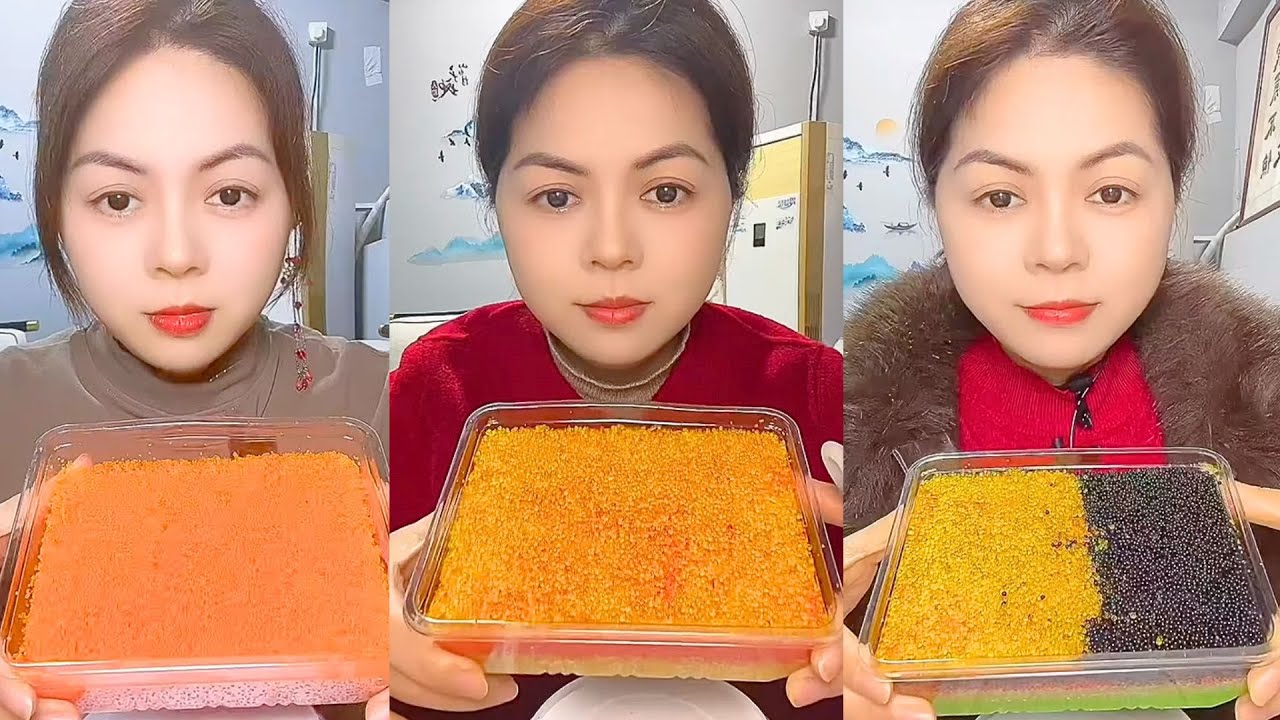 Chinese Colorful Fish Roe ASMR | Layered Seafood Eating Sounds #54