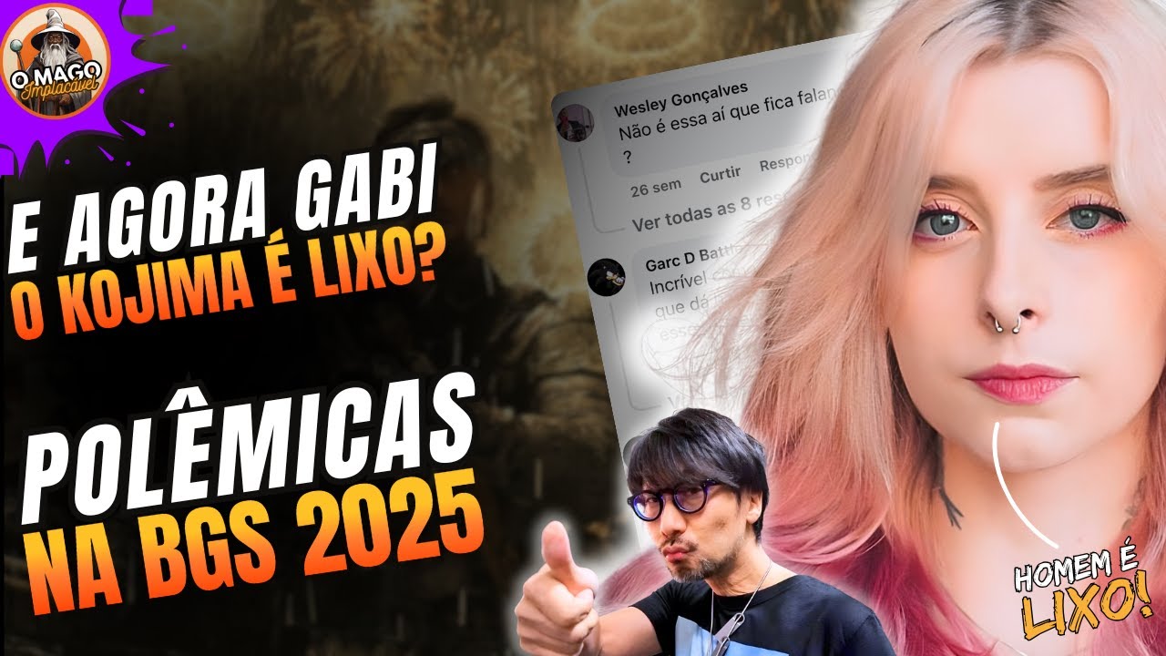 BGS 2025: GABI CATTUZZO É DETONADA APÓS FOTO COM HIDEO KOJIMA | YOUTUBERS REVOLTAM O PÚBLICO
