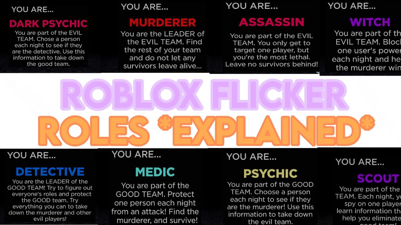 Roblox Flicker Roles EXPLAINED *INCLUDING NEW ROLES* (READ DESCRIPTION misinformation)