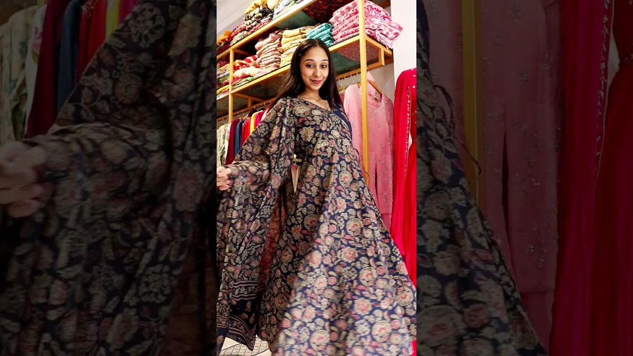 Episode 13 - Navy Blue Printed Cotton Angrakha Suit Set!🧿 #indianethnic #fashion #ethnicwear