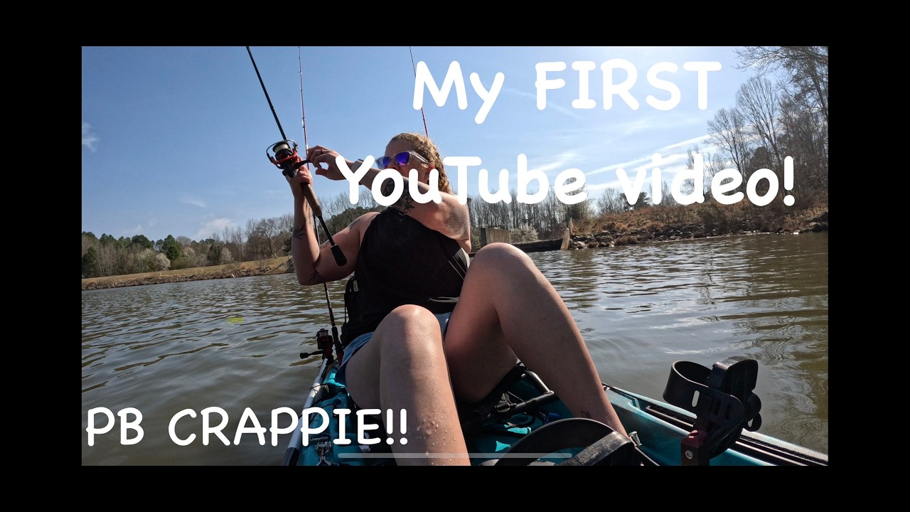 FIRST youtube VIDEO!! PB CRAPPIE fishing from the kayak!