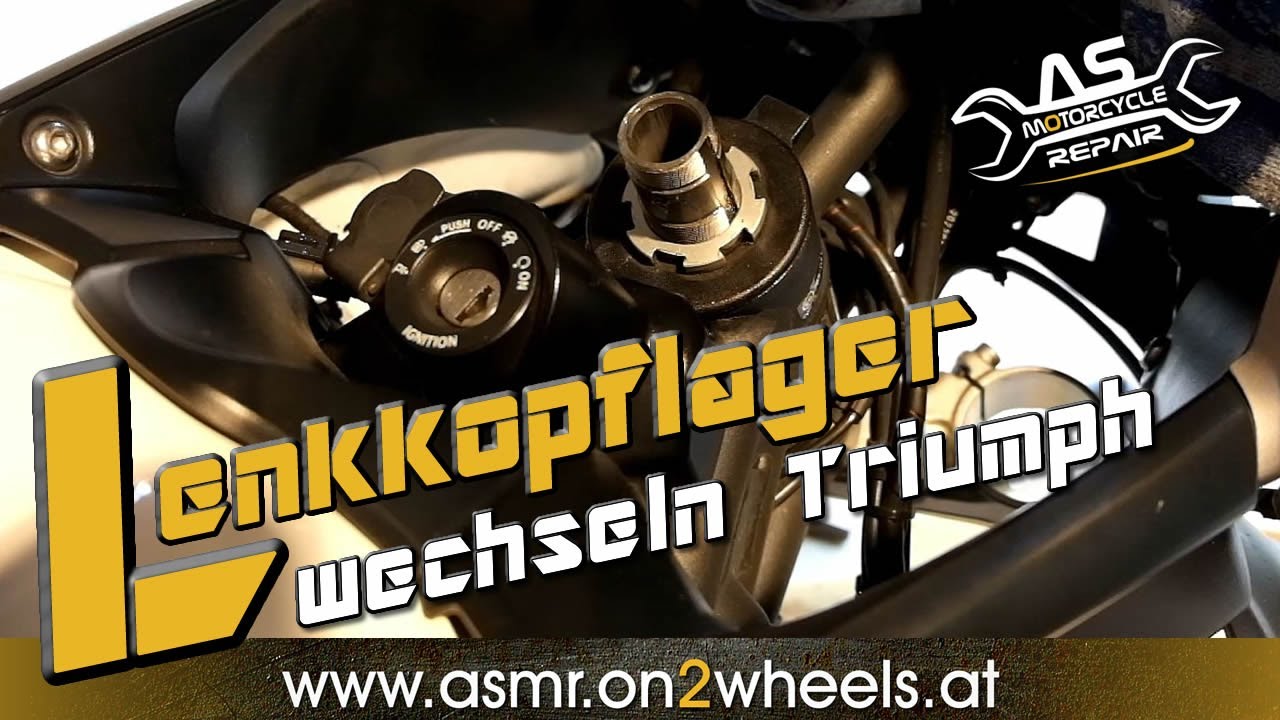 ➤ LENKKOPFLAGER  AUF KEGELROLLENLAGER  UMBAUEN UND EINSTELLEN Triumph Tiger 800