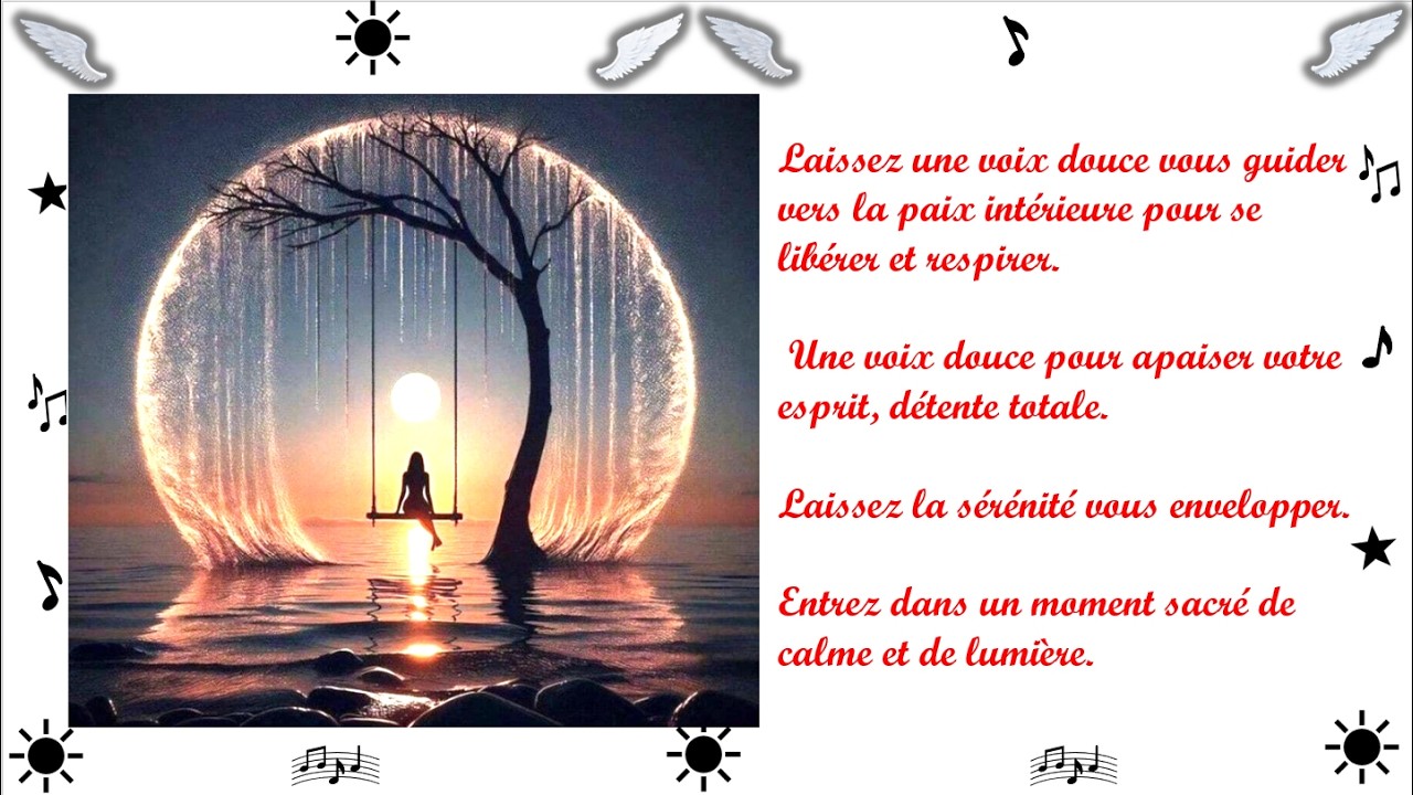 Musique Relaxante + Voix Féminine Apaisante,  Détente Instantanée,  Méditation Douce/Bienveillante.