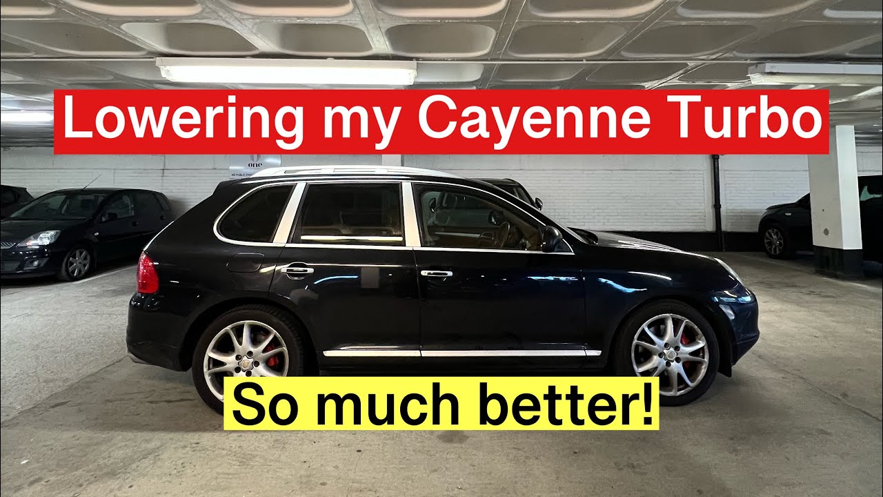 Lowering My Cayenne Turbo with Airmatic Links. Super Easy How to.