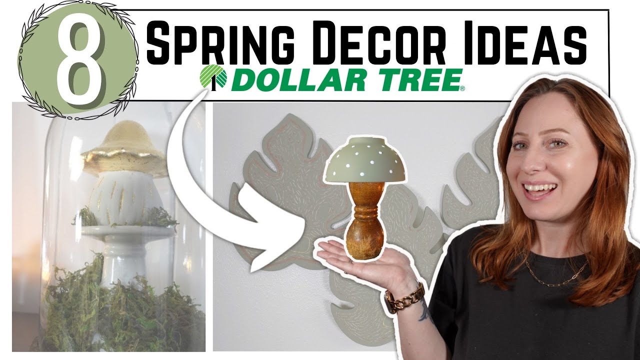 **ADORABLE** High End DIY decor / Mushroom & Monstera Leaf Spring Decor Ideas