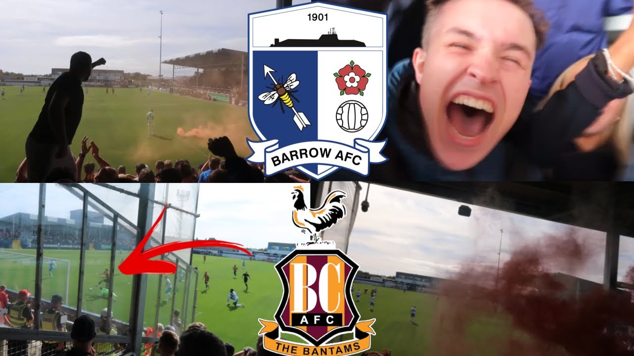 PYROS, LIMBS & INJURY TIME MADNESS - Barrow AFC 3-2 Bradford City Match Vlog