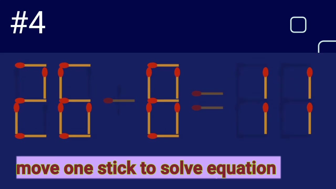 Turn the wrong equation into correct || maths matchstick puzzle || opinion mind D  ||