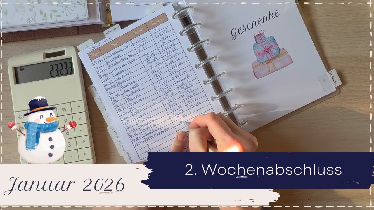 mal wieder im Minus - 3. Wochenabschluss im Januar- unser Familienbudget für 5