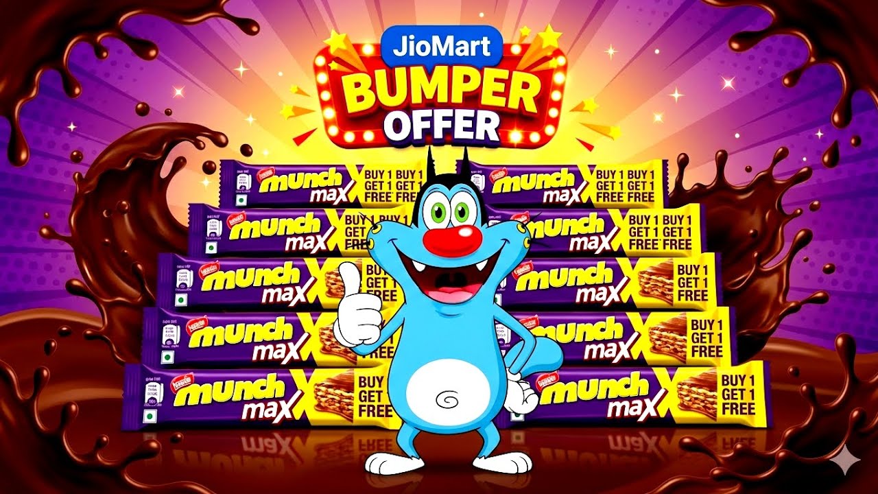 🚨 JioMart BUMPER OFFER! Grab the Extra Crunchy Nestle Munch Max Today 🍫