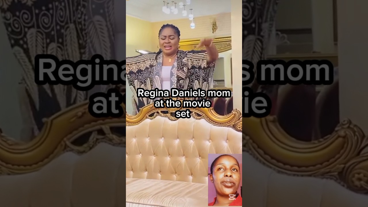 Rita Daniels, Regina Daniels mother sings at the movie set #reginadaniel #viral #celebritynews