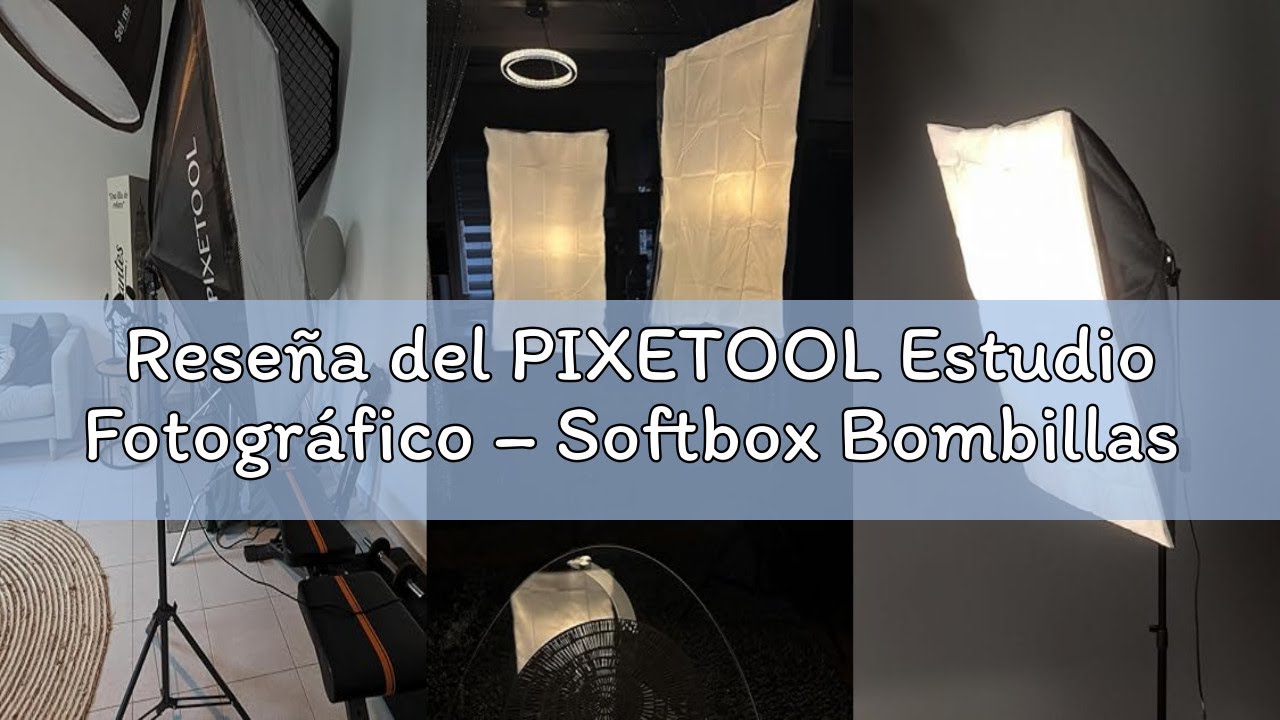 Reseña del PIXETOOL Estudio Fotográfico – Softbox Bombillas - 2 Softbox 50x70 cm, 2 Paraguas Reflect