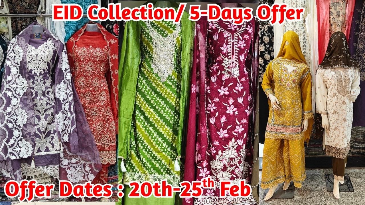 Eid Special Collection 5- Days Offer ₹ 1600/4 Naira Cut Pakistani Suits Gharara Plazo Farshi Dresses