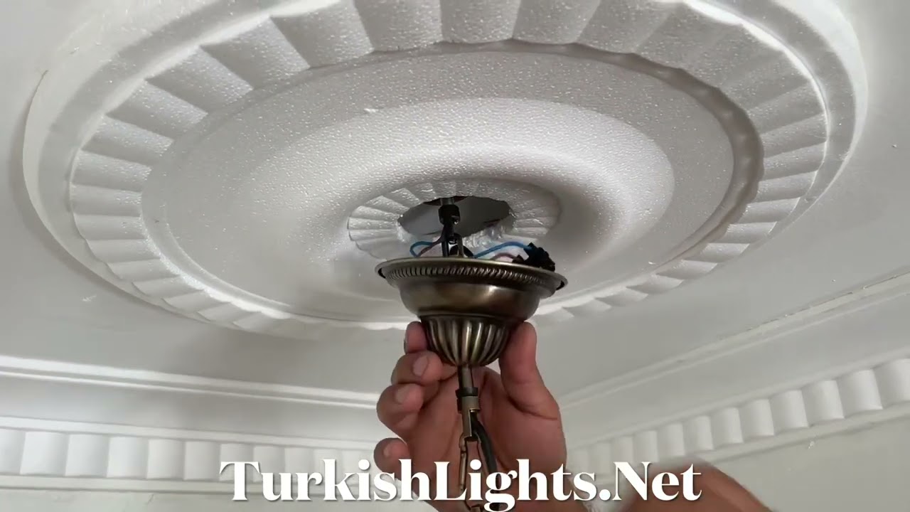 Mosaic Chandelier Installation TurkishLights.net , Turkish Lamps