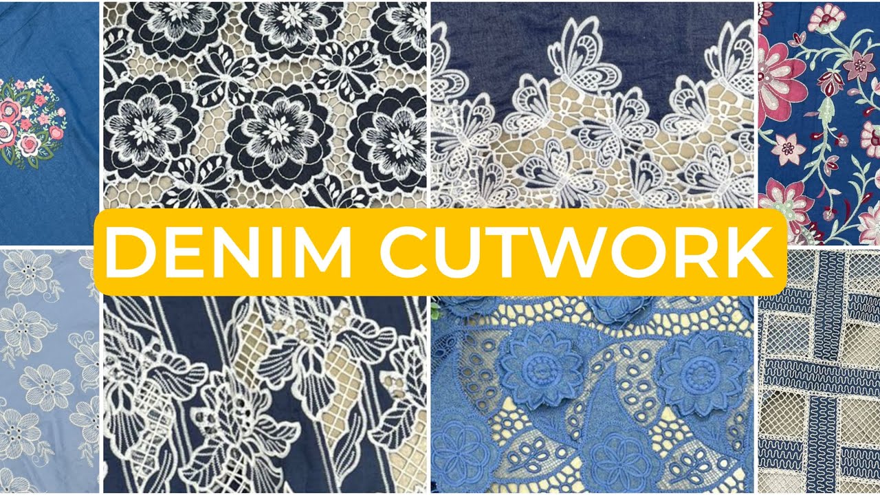 Denim Cutwork Fabric at Pineapple Fashions