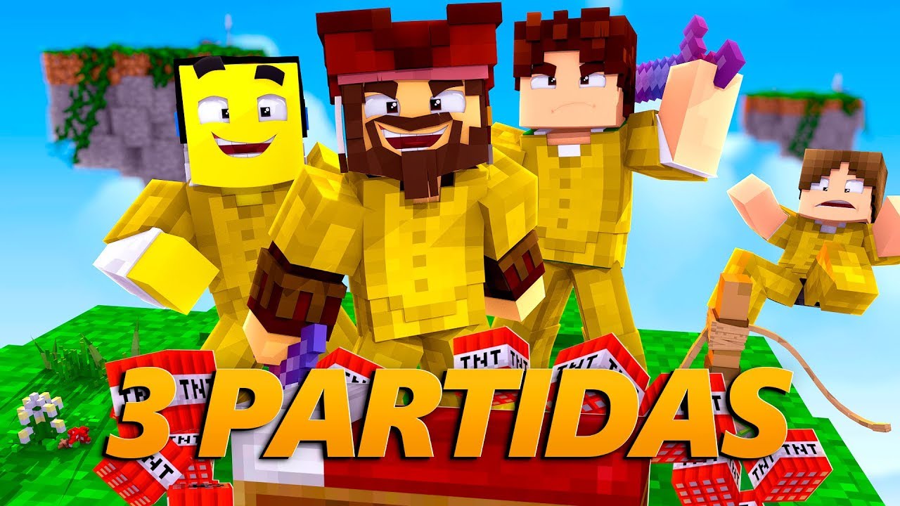 3 PARTIDAS EM UM VÍDEO COM YOUTUBERS - BedWars #69