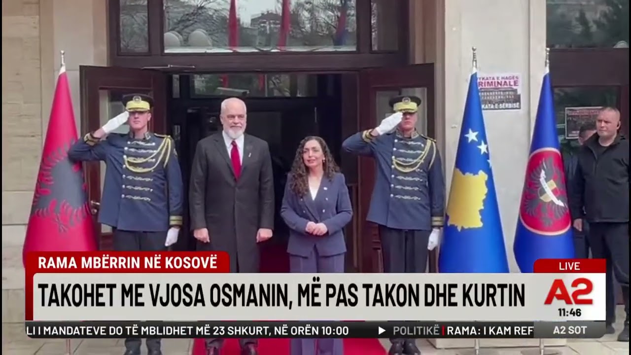 Pamjet! Rama mbërrin në Kosovë takon Vjosa Osmani