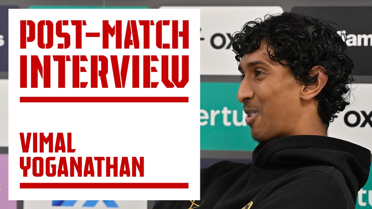 REACTION | Vimal Yoganathan after a goal and victory against Exeter