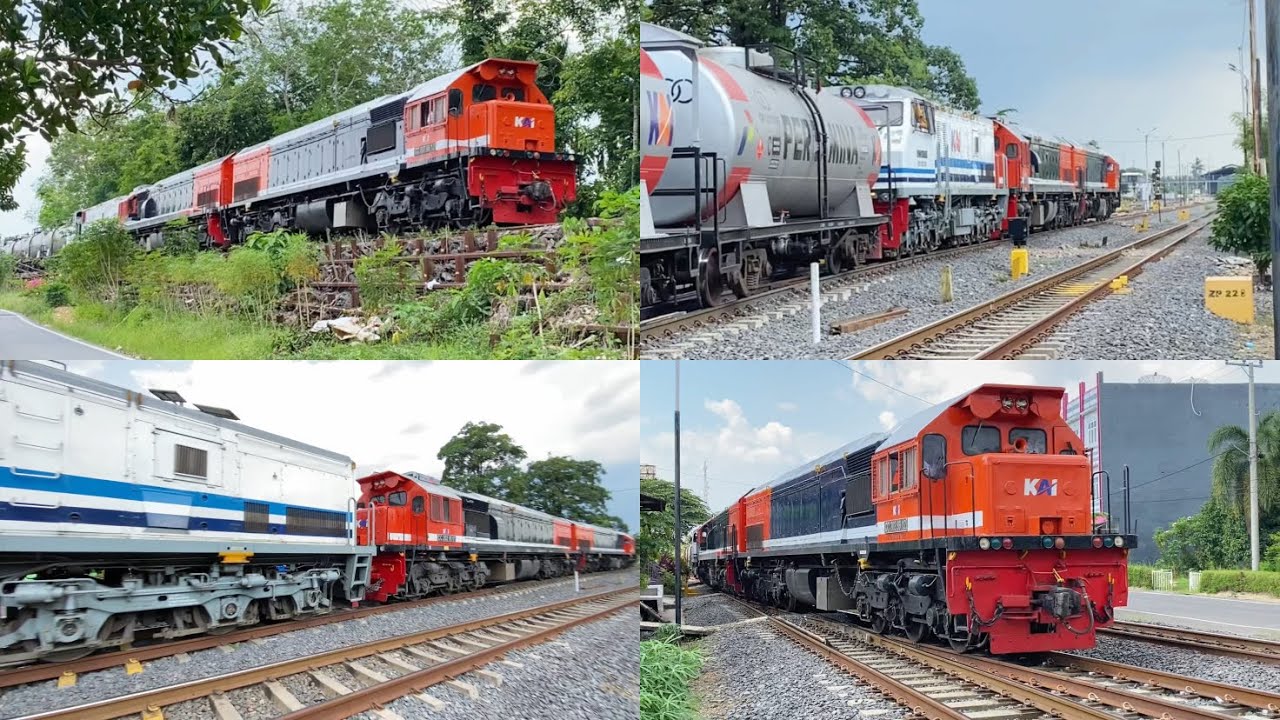 PARADE LANGKA !! KIRIM LOKOMOTIF DENGAN KERETA API BBM !!