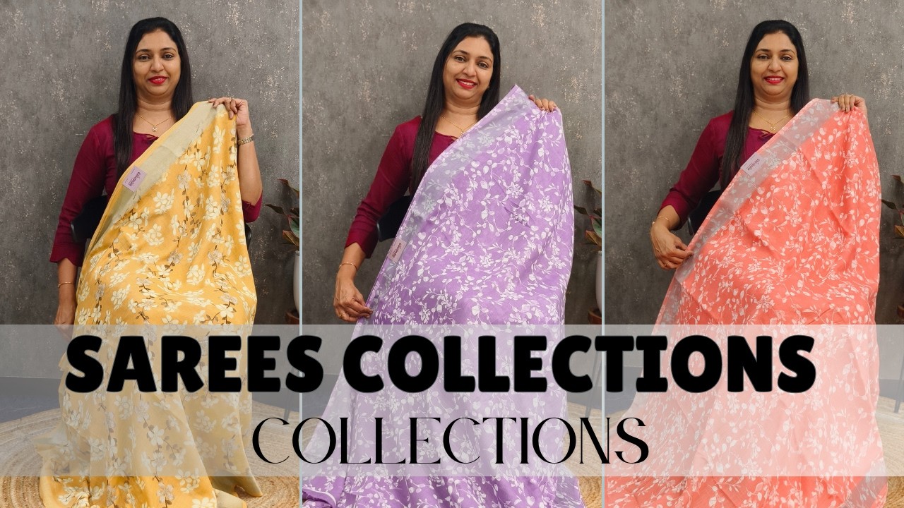 Beautiful Semi Linen Saree's Collections 🛍 || 𝐆𝐋𝐈𝐓𝐙𝐈𝐍𝐃𝐈𝐀 FASHIONS ✨