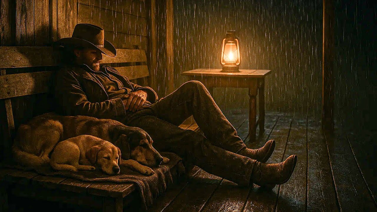 Arthur Takes Shelter on Cozy Bench With His Two Loyal Dogs During a Thunderstorm | RDR2 ASMR