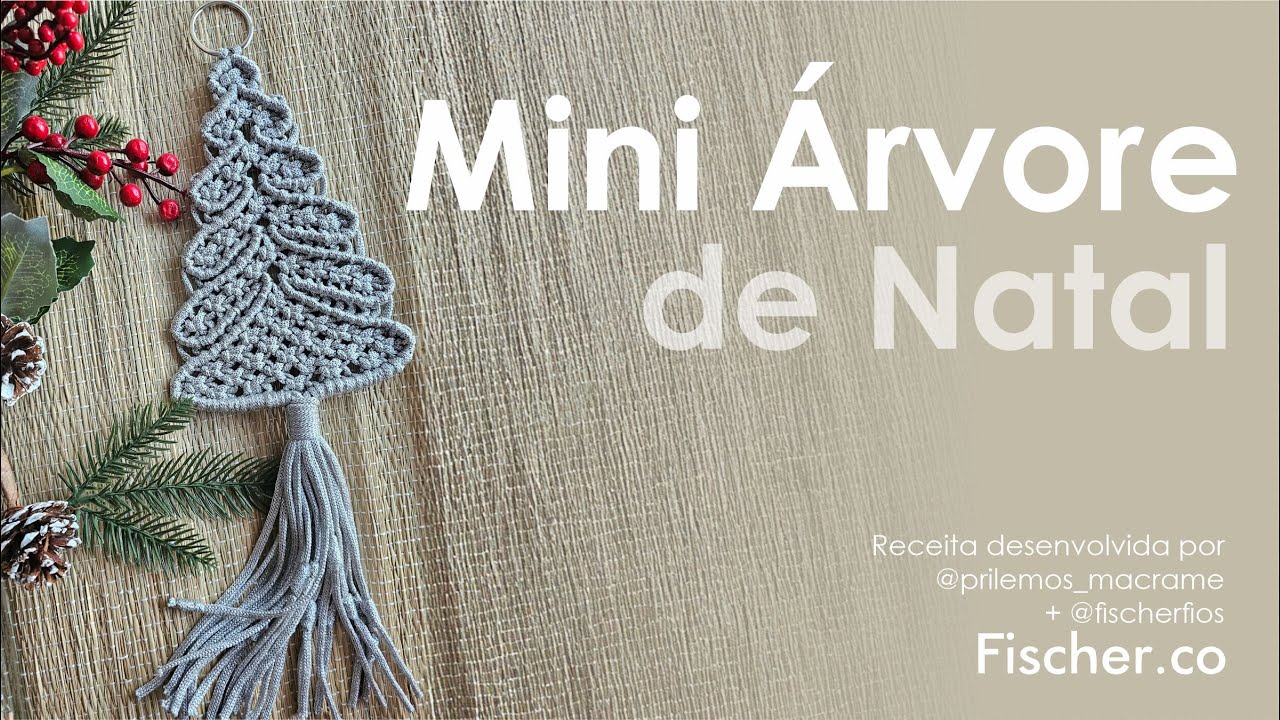 Mini Árvore de Natal em Macramê com Fio Glow da Fischer | Por Priscila Lemos @Pri Lemos