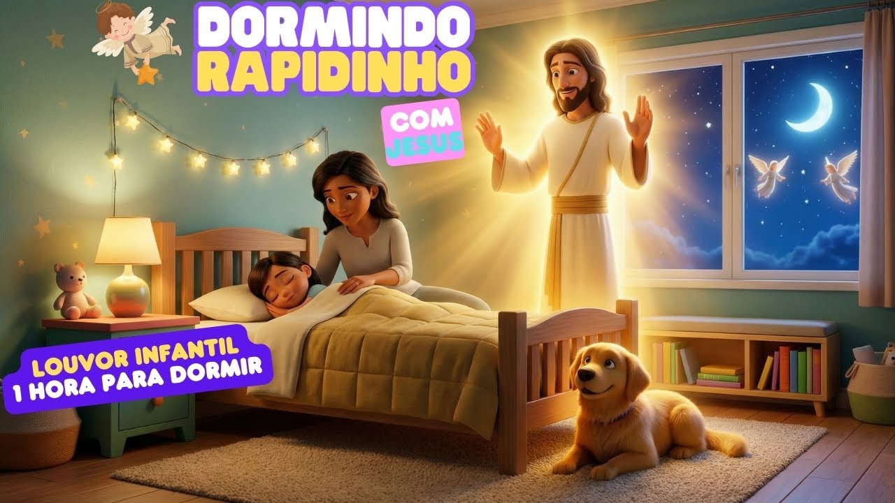 1 Hora de Música Infantil Gospel Para Dormir Rápido | Soninho Calmo com Jesus