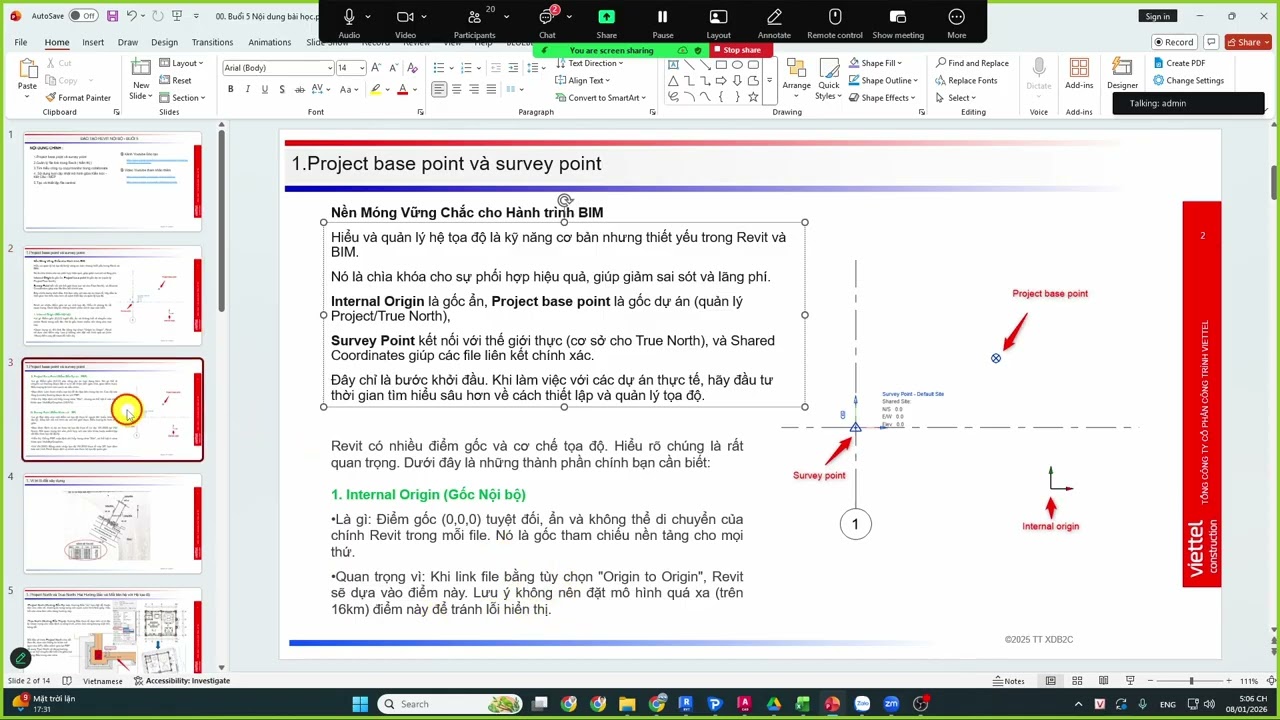 Bài 5 : Project base point - Survey point & Combie mô hình