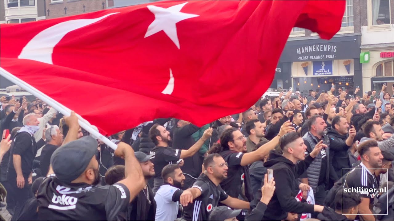 Besiktas football supporters in Amsterdam - September 28, 2021 16:11