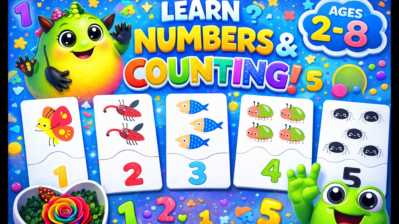 🌈 Learn Numbers & Counting 1–5 | Fun Puzzle Game for Kids (Ages 2–8)