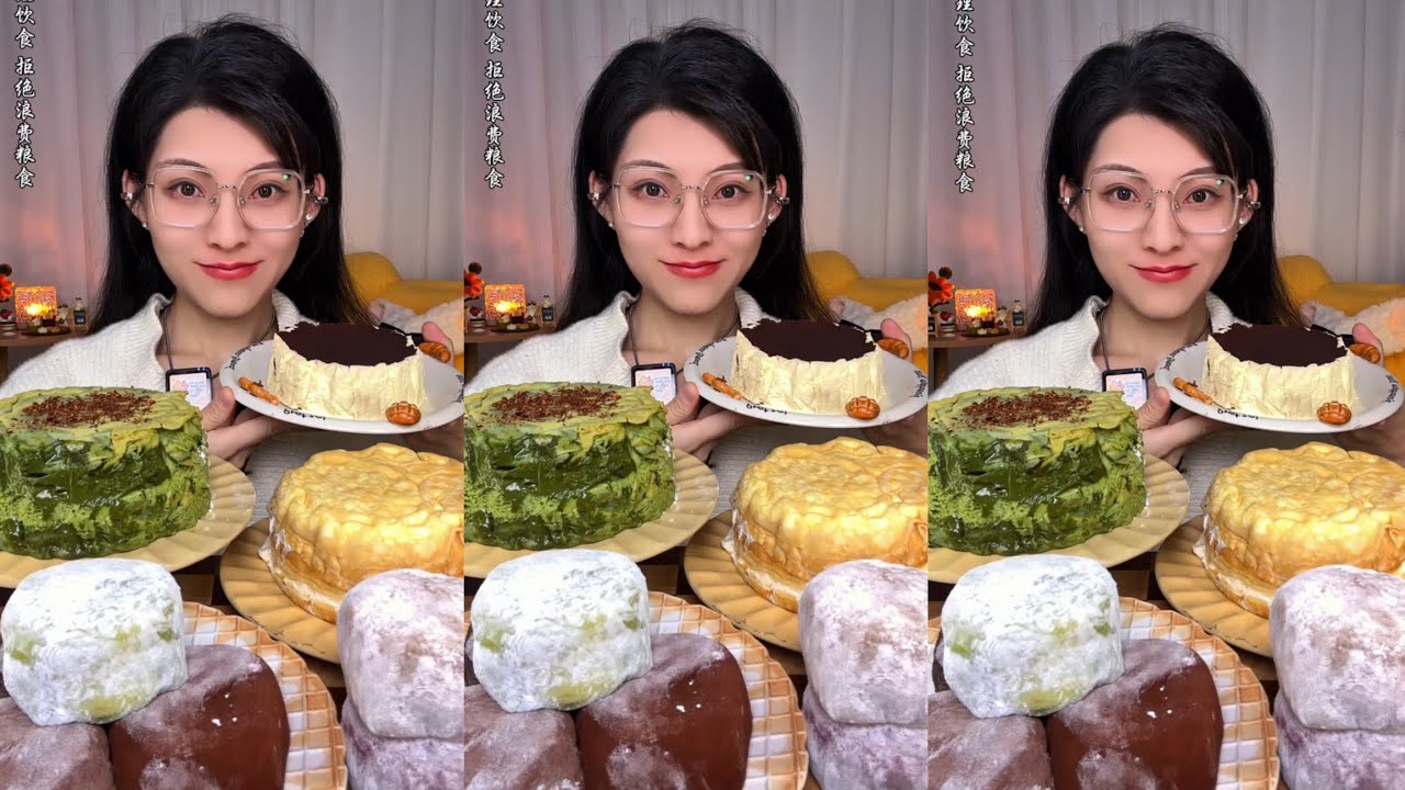 ASMR] Dessert Mukbang🎂🍦🍰🍮 (Creamy Crepe Cakes) 디저트 먹방 |Eating Sounds#cake #asmrcake #asmrcake