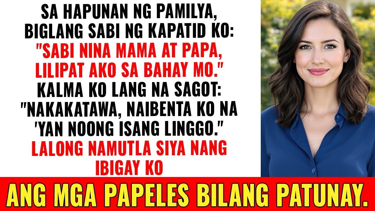 Sa Family Dinner, Nag-announce ang Kapatid Ko na Titira Siya sa Bahay Ko—Pero May Malaki Akong..