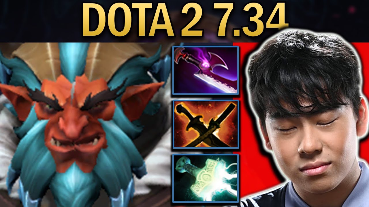 Troll Warlord Dota 2 7.34 Gameplay Ana with SNY - Mjolnir
