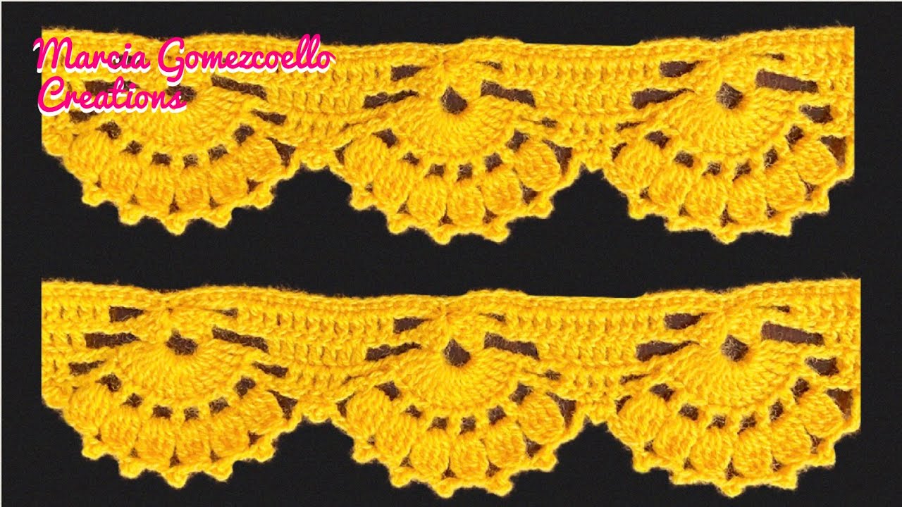 PUNTILLA O BORDE de Conchas/ HOW TO CROCHET: Lace Edge